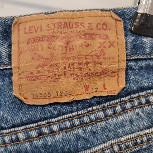 Vintage 1990s Levi's 505 Womens Jeans Size 12 Med Wash Mid Rise USA Classic West - Picture 9 of 16